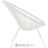 PAKKETO STOLICA Acapulco Peru pakoworld garden armchair metal-pe in white color