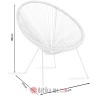 PAKKETO STOLICA Acapulco Peru pakoworld garden armchair metal-pe in white color