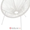 PAKKETO STOLICA Acapulco Peru pakoworld garden armchair metal-pe in white color