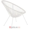 PAKKETO STOLICA Acapulco Peru pakoworld garden armchair metal-pe in white color
