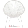 PAKKETO STOLICA Acapulco Peru pakoworld garden armchair metal-pe in white color