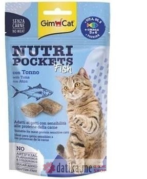 GIMCAT NUTRI POCKETS FISH WITH TUNA 60GR.-poslastice za mace
