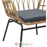 PAKKETO STOLICA Armchair Naoki pakoworld metal black-pe natural-cushion grey в Черногории