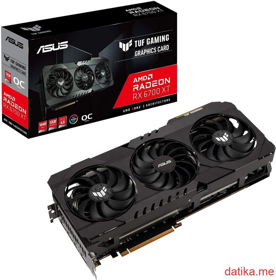 Asus TUF Gaming Radeon RX 6700 XT OC Edition 12GB GDDR6, TUF-RX6700XT-O12G-GAMING в Черногории