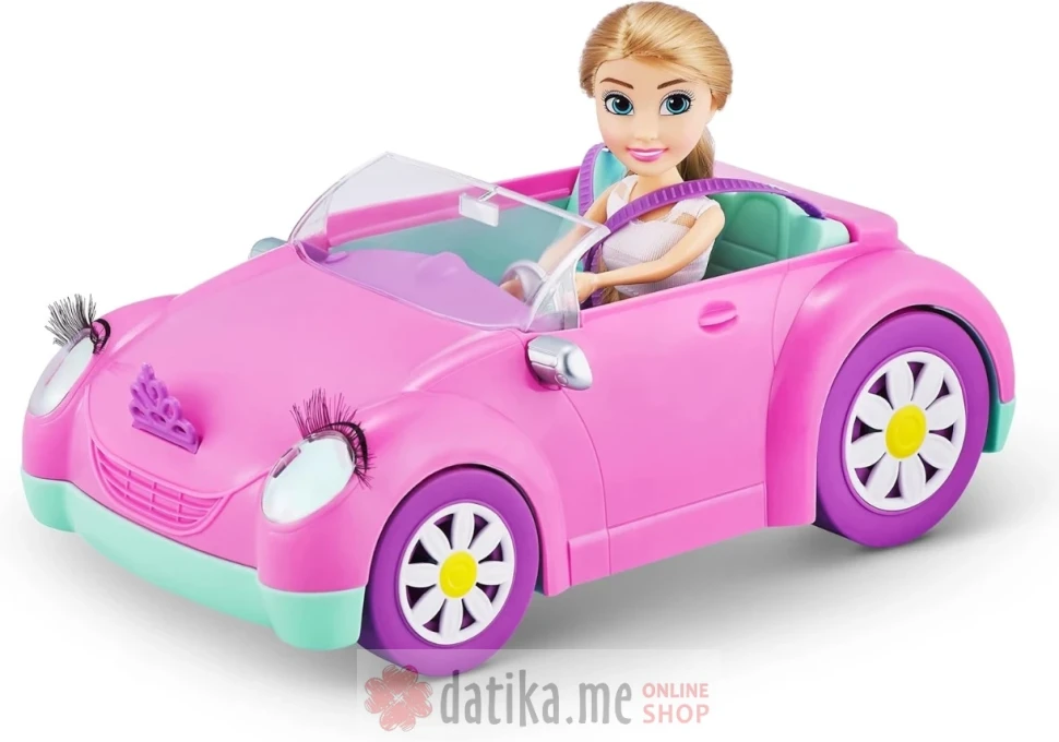 ZURU Igracka Sparkle girlz pink automobil i lutka set в Черногории