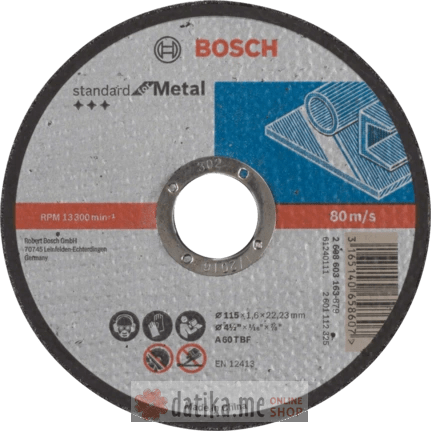 Bosch AS46S Standard ravna Rezna ploca za metal 115x1.6mm 