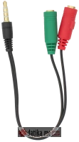 SBOX ADAPTER 2 x 3.5 mm Female 3-Pin - 3.5 mm Male 4-Pin