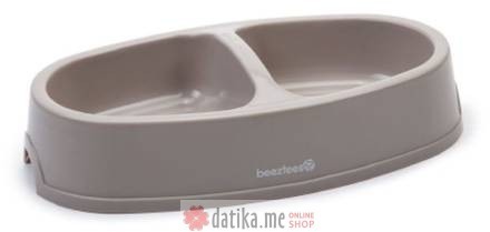 Beeztees POSUDA ZA PSE DVODJELNA BEŽ 2 x 13,5 cm - 400 ml