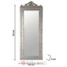 INART OGLEDALO POLYRESIN IN SILVER COLOR 35X2Χ90cm