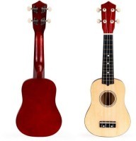 ECOTOYS Drvena ukulele gitara za djecu, 4 najlonske žice 