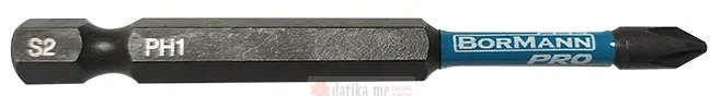 Bormann Bit nastavci udarni S2 PH1 krstasti 1/4" 75mm 2kom BHT3612