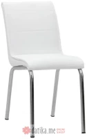 PAKKETO STOLICA Avante PU chair white-chrome leg
