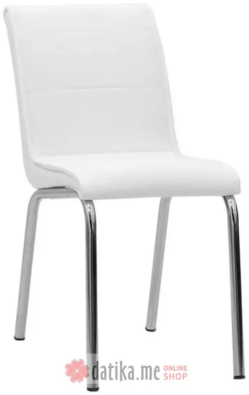 PAKKETO STOLICA Avante PU chair white-chrome leg в Черногории