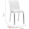PAKKETO STOLICA Avante PU chair white-chrome leg в Черногории