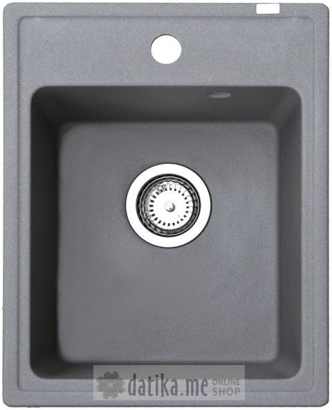 Metalac granitna usadna sudopera xQuadro 40 grafit 400x500 Ø90