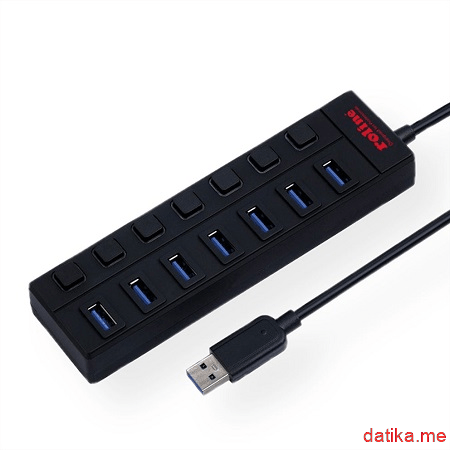 Rotronic USB 3.2 Gen 1 Hub, 7 Ports в Черногории