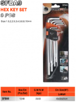 Somafix SFBA9 Ključevi imbus produžen na PVC držaču 1.5-10mm 9/1
