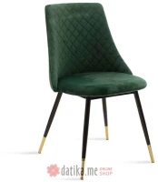 PAKKETO STOLICA Chair Giselle pakoworld velvet green leg black-golden