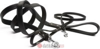 Beeztees POVODAC ZA PSE LEATHER BLACK 165CMX16MM