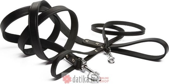Beeztees POVODAC ZA PSE LEATHER BLACK 165CMX16MM
