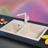 Metalac xQuadro Plus 2D Ø90 usadna granitna sudopera sa sifonom bijela (780×500) в Черногории