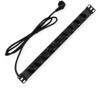 ROLINE PDU for Cabinet, 9x socket, 45°, 16A, Aluminium, 2 m
