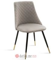 PAKKETO STOLICA Chair Giselle pakoworld velvet grey leg black-golden