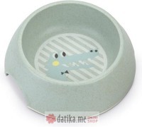 Beeztees POSUDA ZA HRANU ZA STENAD PLASTICNA ZELENA 14 x 14 x 4,5 cm - 160 ml 