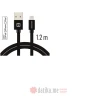 Swissten Data kabl Textile USB 2.0 type A/Lightning 1.2m Black в Черногории