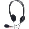 Ednet Slušalice Multimedia stereo headset with microphone Black