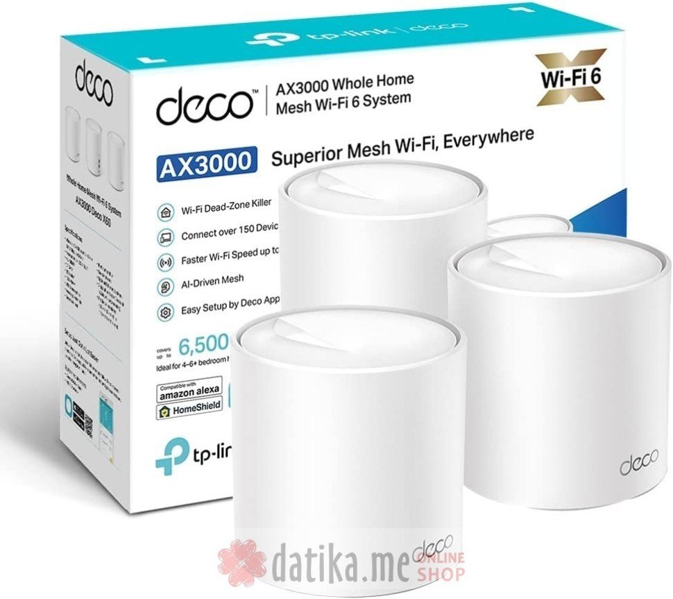 TP-Link DECO X50(3-PACK) AX3000 Whole Home Mesh WiFi 6 System  in Podgorica Montenegro
