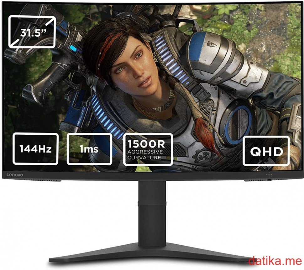 Lenovo G32qc-10 31.5" QHD (2560 x 1440) VA 1ms 144Hz Gaming Curved monitor, 66A2GACBEU в Черногории