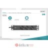 Digitus 1U PDU, 10", rackmountable, 3x safety outlet, 16A, 4000W, 2m