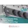 Digitus 1U PDU, 10", rackmountable, 3x safety outlet, 16A, 4000W, 2m