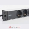 Digitus 1U PDU, 10", rackmountable, 3x safety outlet, 16A, 4000W, 2m