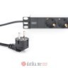 Digitus 1U PDU, 10", rackmountable, 3x safety outlet, 16A, 4000W, 2m