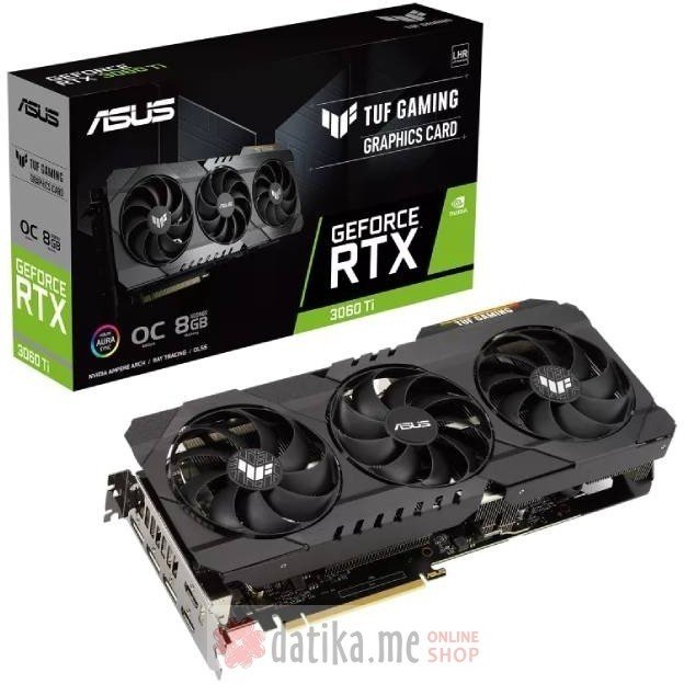 ASUS nVidia GeForce RTX 3060 Ti 8GB 256bit, TUF-RTX3060TI-O8GD6X-GAMING 
