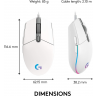 Logitech G102 Bijeli Gaming mis, zicni 