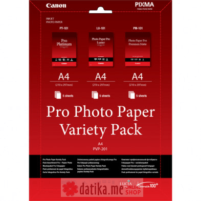 Canon PVP- 201 Pro Photo Paper Variety Pack A4 - 15 Sheets in Podgorica Montenegro