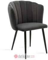 PAKKETO STOLICA Esme pakoworld metal black legs - velvet in anthracite color