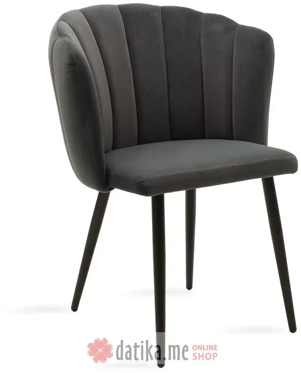 PAKKETO STOLICA Esme pakoworld metal black legs - velvet in anthracite color