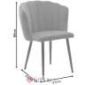 PAKKETO STOLICA Esme pakoworld metal black legs - velvet in anthracite color