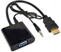  	E-Green Adapter HDMI (M) - VGA D-sub (F) + Audio kabl 3.5mm (M/M) crni 