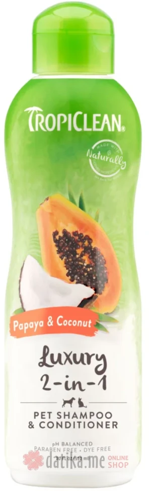 Tropiclean Šampon Za Pse I Mačke Papaya&Coconut, 2U1, 355ml в Черногории