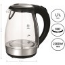 FIRST KUVALO ZA VODU STAKLO 1.7l/2200W