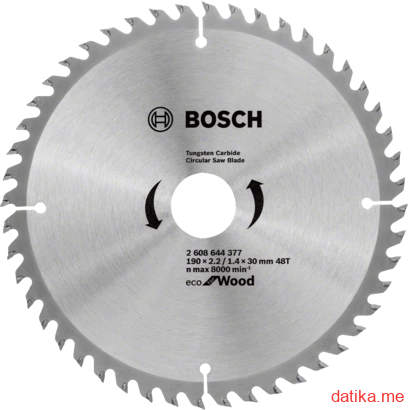Bosch List kružne testere za drvo Eco Wood 190x30x2.2mm 48z в Черногории