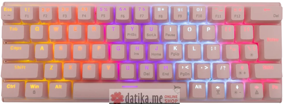 White Shark WAKIZASHI Pink - Blue switches gaming keyboard