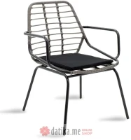 PAKKETO STOLICA Garden Naoki pakoworld pe gray-metal black
