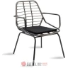 PAKKETO STOLICA Garden Naoki pakoworld pe gray-metal black