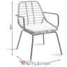 PAKKETO STOLICA Garden Naoki pakoworld pe gray-metal black